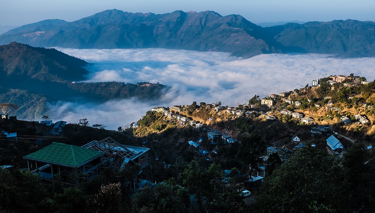 Saiha (Maraland), view from the tourist lodge (Mizoram 2014)